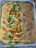 GA Roast Beef in mushroom cream sauce or gravy (₽2,800-₽3,800)