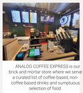 Analog Coffee Express Pop-up store