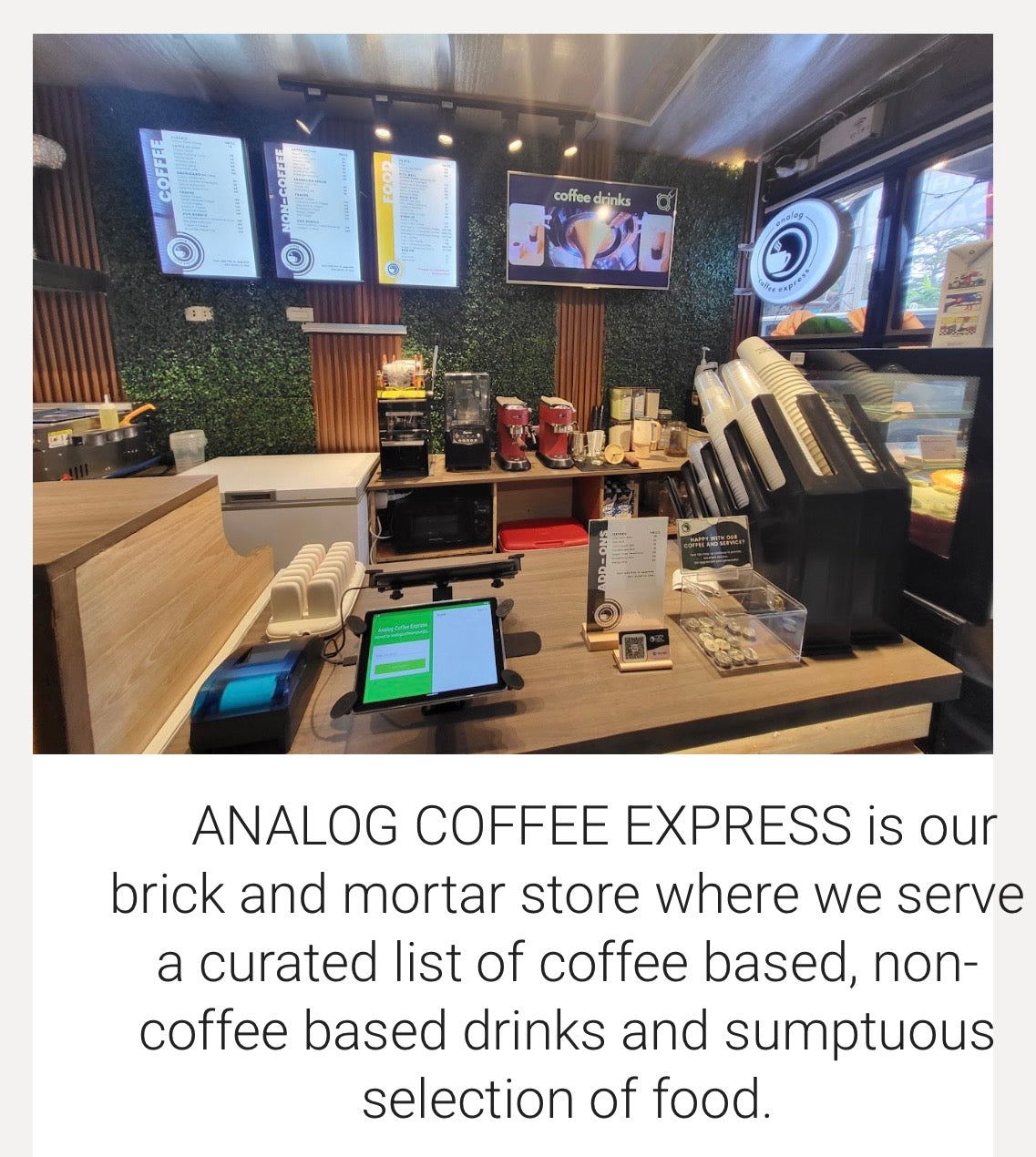 Analog Coffee Express Pop-up store