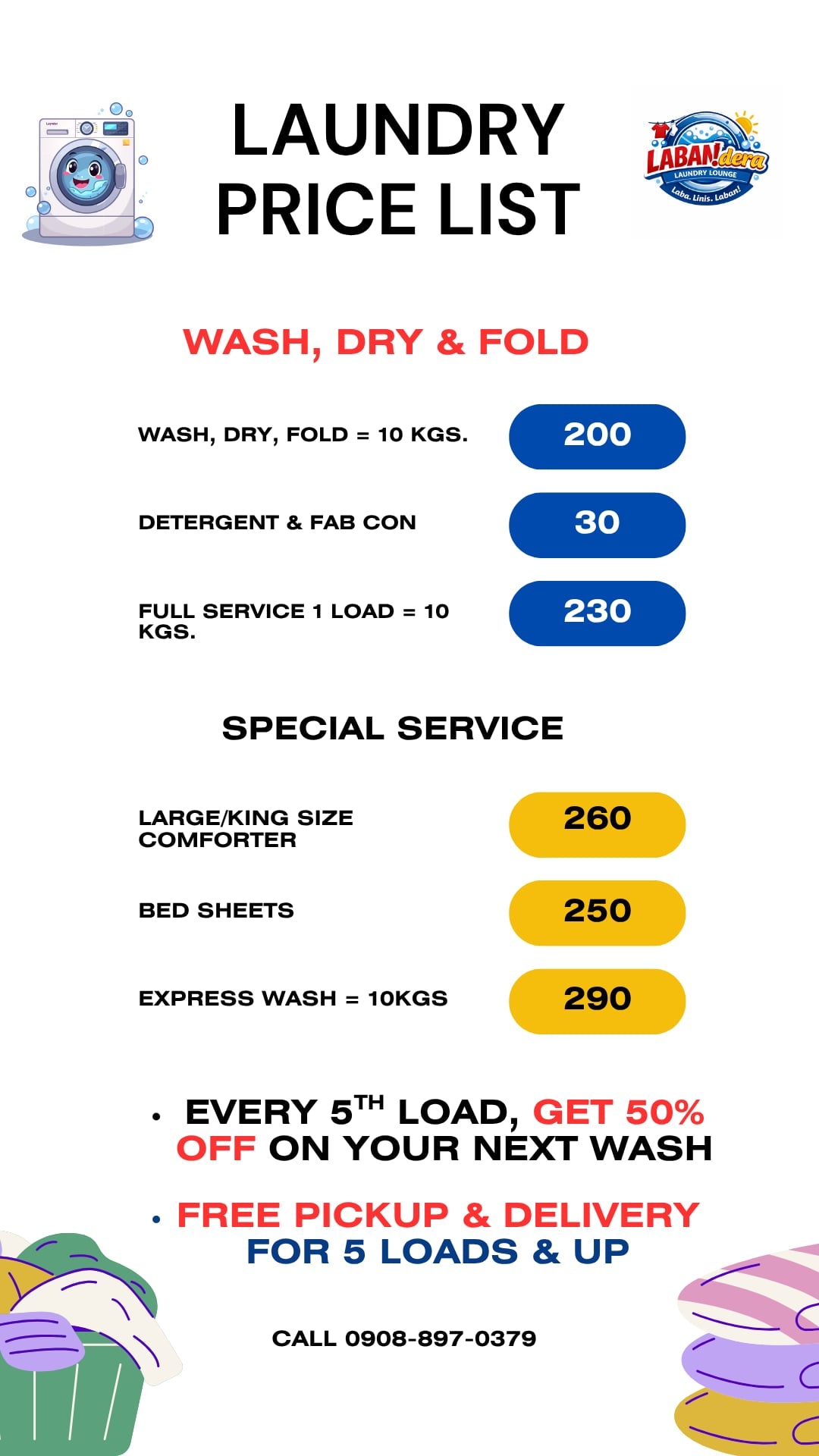 Laban!Dera price list