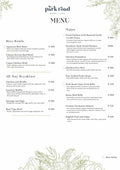 Park Road Menu - Food 2