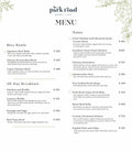 Park Road Menu - Food 2